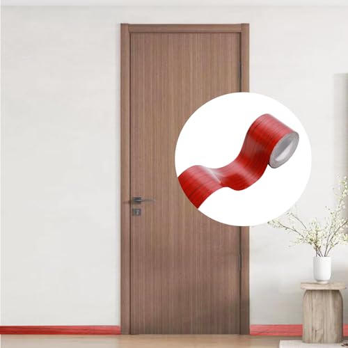 Lilaly 2 inches x 32 feet Wood Grain Repair Tape,Wood Grain Tape,Widely Used for Tables, Doors, Floor and DIY(Red Cherry) - color: Red Cherry