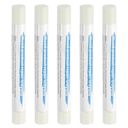 HARFINGTON 5pcs Wood Filler Sticks Wooden Wax Touch Up Furniture Repair Crayons for Scratch Hole Wood, Pale - color: Pale
