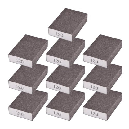 10Pcs 120Grit Sanding Sponges, Wet Dry Sanding Blocks - size: 120Grit