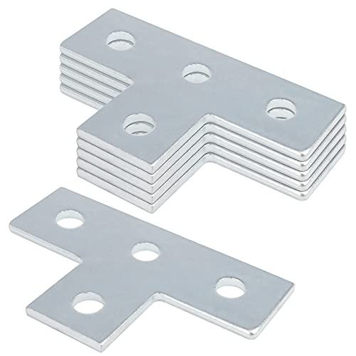 6 Pack Strut T Plate Hardware for 1-5/8" Strut Channel,3/16" Thick