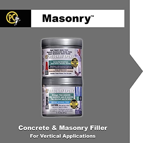 PC Products PC-Masonry Epoxy Adhesive Paste, Two-Part Repair, 128 oz in Two Pails, Gray 71120 - size: 128 oz in Two Pails