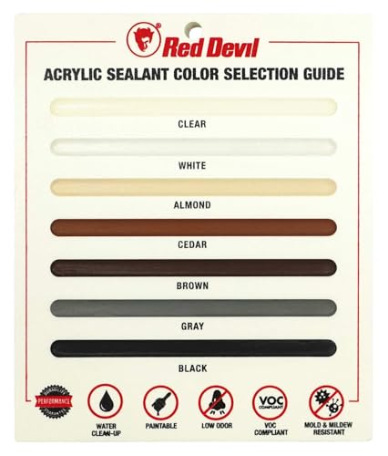 Red Devil 0846 Window & Door Silicone Acrylic Caulk, White, 100% Waterproof, Paintable, 10.1 oz, Pack of 1, Made in USA - color: White, style: Pack of 1