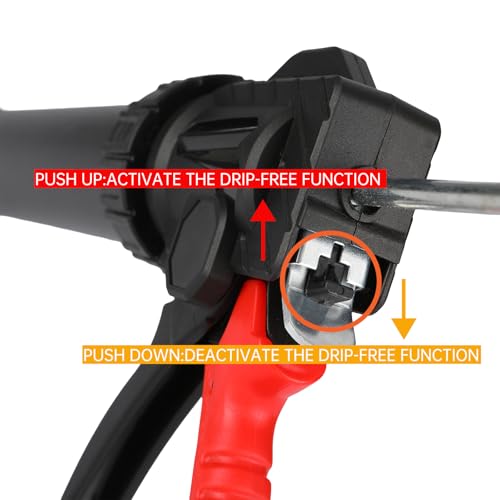 Heavy Duty Sausage Tube Caulk Gun - Red Handle - size: Red Handle