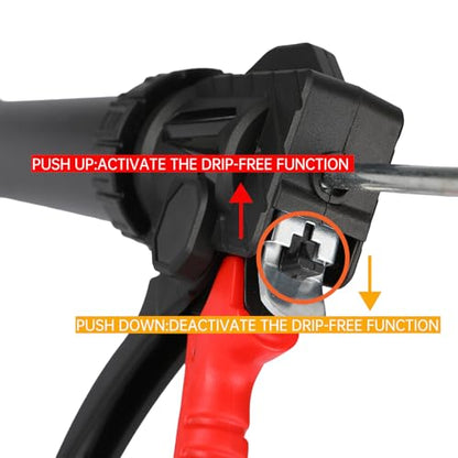 Heavy Duty Sausage Tube Caulk Gun - Red Handle - size: Red Handle