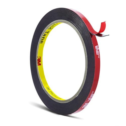 3M Double Sided Tape Heavy Duty 1/4'' x 15.4 Ft 5925 Black Heat Resistant - color: Black, size: 0.25" x 15.4Ft
