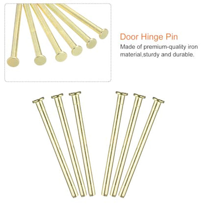 MECCANIXITY 2pcs 3.5" Door Hinge Pins Removable, Gold - color: Gold, size: 3.5 Inch