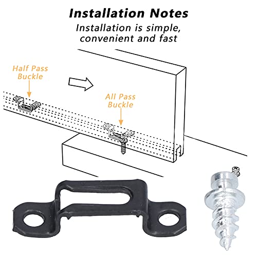 60 Set 2in 1 Furniture Concealed Connector Slide Buckle Fastener Furniture Connecting Fastener for Cabinet Wardrobe Combination Accessories(Half Pass)