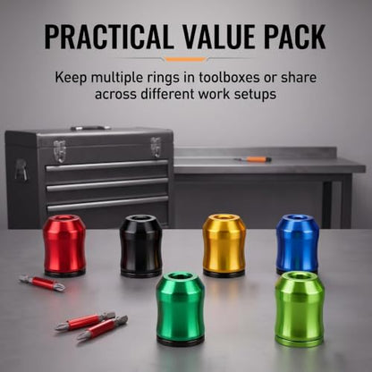 Upgrade Magnetic Screw Holder Strong Head Magnetic Ring (5, avocado green) - color: Avocado Green