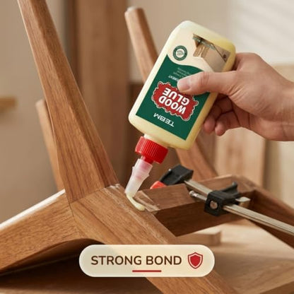 Wood Glue Exterior & Interior Adhesive - Weather-Resistant Liquid Glue for Outdoor Decking, Porches & Garden Wood Furniture