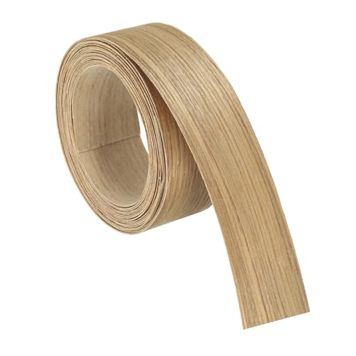 uxcell 1-1/2 Inch x 13ft Wood Veneer Edge Banding, Pre-Glued Flexible Ash Edging Strips, Iron on with Hot Melt Adhesive Wood Tape for Cabinet Repair and Furniture Restoration - size: 1-1/2 Inch x 13ft