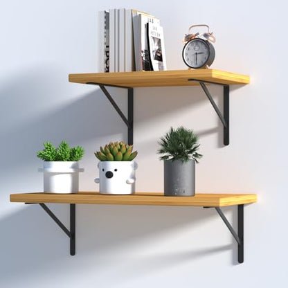 4 Pack L18 x H 12" Black Heavy Duty Shelf Brackets with Screws Metal Shelf Brackets Shelf Support Angle Brackets for Shelves L Brackets Heavy Duty Floating Shelf - size: 18''x12'', style: 4 Pack-Black