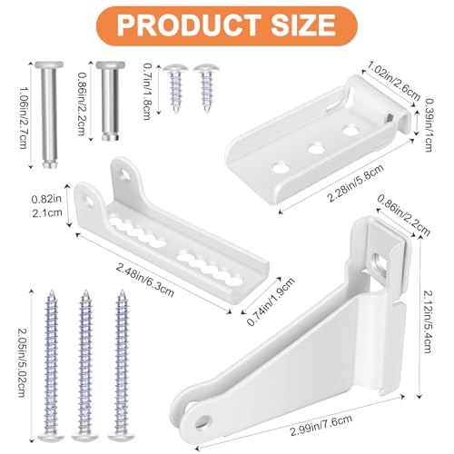 Storm Door Closer Bracket, Reinforced Repair Jamb Bracket Compatible with Andersen Emco, Larson, Pella, 40201 Door Repair Kit, Protecting Doors from Damage from Strong Winds (White) - style: White