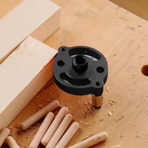 Self Centering Dowel Jig Drill Guide, Vertical Hole Locator - color: Black