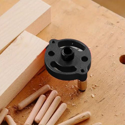 Self Centering Dowel Jig Drill Guide, Vertical Hole Locator - color: Black