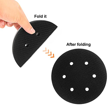5 Pack 6 Inch 6 Hole Hook and Loop Soft Density Interface Buffer Pad 6" Sponge Cushion Buffing Backing Pads - size: 6 inch
