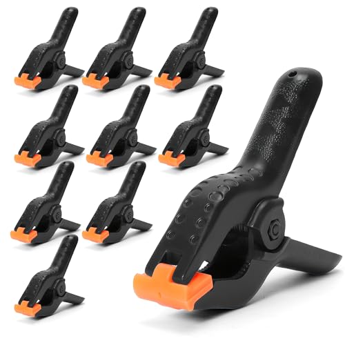 ECY 4.5" Spring Clamps, Heavy Duty Plastic Clamps, 10 Pack - size: 10 Pack,4.5inch