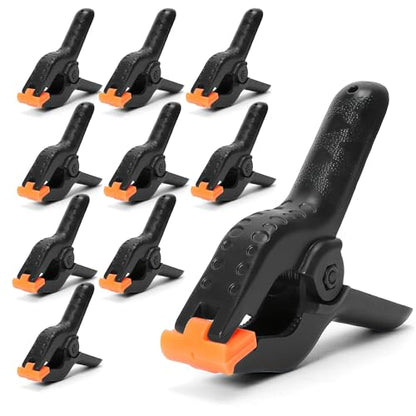ECY 4.5" Spring Clamps, Heavy Duty Plastic Clamps, 10 Pack - size: 10 Pack,4.5inch