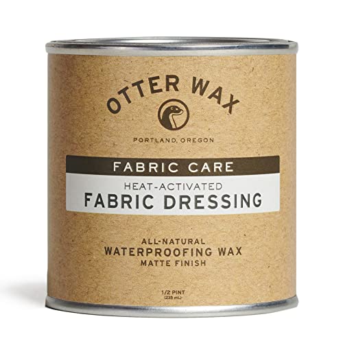 Otter Wax Heat-Activated Fabric Dressing | 1/2 Pint | Meltable Waterproofing Treatment for Waxed Canvas Jackets & Rain Gear | All-Natural & PFAS-Free Beeswax Protectant | Made in Portland USA - size: 1/2 Pint Tin (Pack of 1)