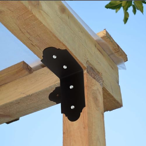 4Packs 45-Degree Angle Bracket Decorative Knee Braces, 6" Heavy Duty Flush Inside 45-Degree Connector Brace, Outside 45 Degree Mount Bracket Building Accessories Products - size: 4packs-45 degree