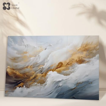 Soon Global Acoustic Wall Panels, Art Acoustic Panels, Whispers of Serenity - color: Whispers of Serenity, size: 72 X 48 Inches