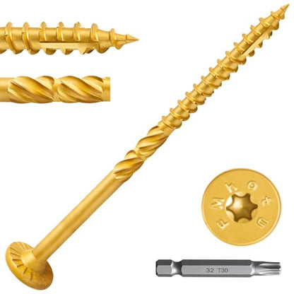 #14 x 5 Inch Wood Structural Lag Screws - size: #14 x 5"