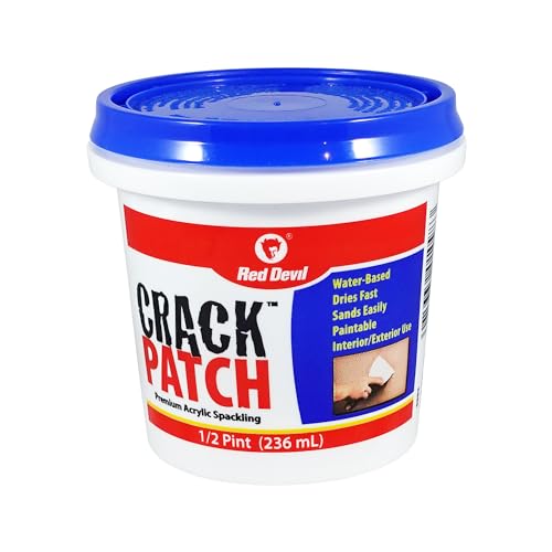 Red Devil 0802 Crack Patch Premium Acrylic Spackling, 1/2 Pint - size: 1⁄2 Pint, style: 1 - Pack