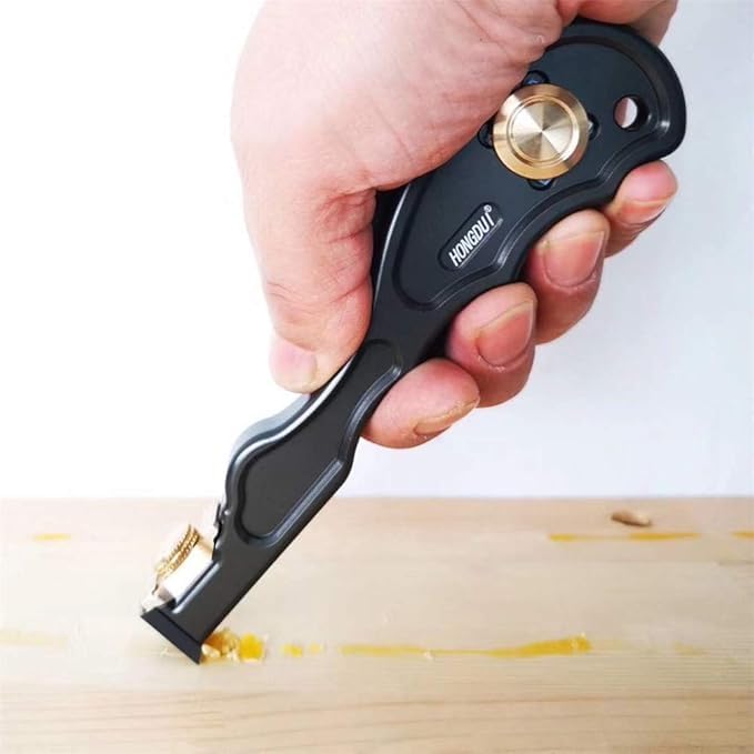HONGDUI 2-in-1 Carbide Wood Scraper, Aluminum Alloy Woodworking Scraper