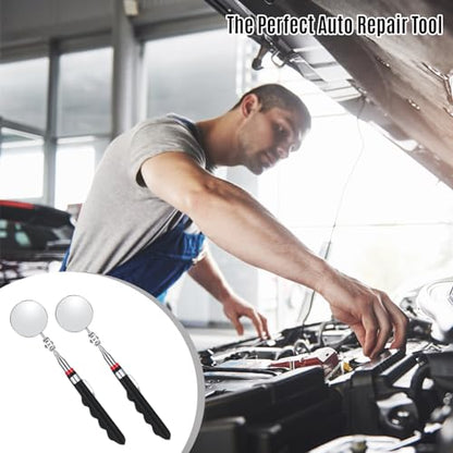 6 Pcs Telescoping Inspection Mirror 30 Inch Mechanical Mirror Tool