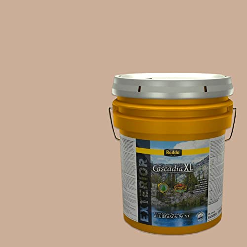 Rodda Paint CASCADIA XL Exterior Satin Paint & Primer in One, 5-Gallon, Apple Pie - color: Apple Pie, size: 640 Fl Oz (Pack of 1)