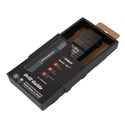 Dasqua Drill Guide – Portable Drill Bit Guide for Straight Holes, SAE Standard Hole Sizes 1/8" to 3/8", CNC Machined, Heat-Treated & Laser-Etched for Precision & Durability