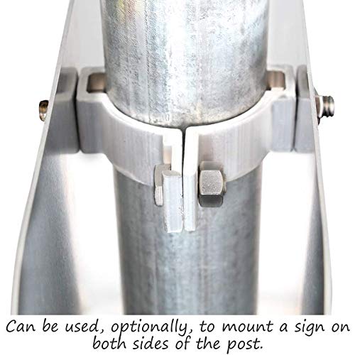 SmartSign Pair of Sign Brackets and Hardware for Tubular 2-3/8” od Posts|