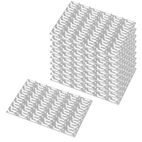 QWORK Truss Plates 4x6 Inch, 10 Pack Heavy-Duty Truss Mending Plate Staggered-Tooth Metal Plates for Wood Connection