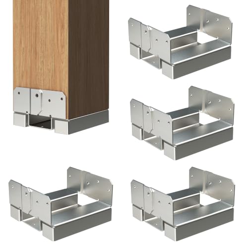 Actual 6x6 Post Base Deck Brackets for Porch, Pergola, Fence 4PCS