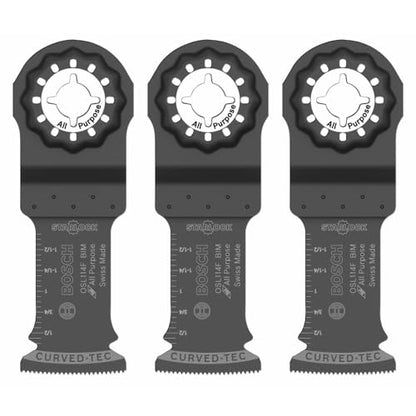BOSCH OSL114F-3 1-1/4 in. Oscillating Multi-Tool Bi-Metal Blade, 3 Pk. - size: 1-1/4 In.