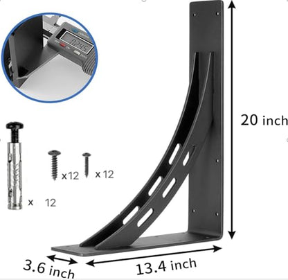 20 inch x 13.5 inch Heavy Duty Shelf Brackets , Metal Mantel Brackets (Set of 2) Fireplace Mantel Brackets - Countertop Support , Max Load 1100 Lbs (20‘’ x 13.5 ‘’) - size: 20 inch x 13.5 inch