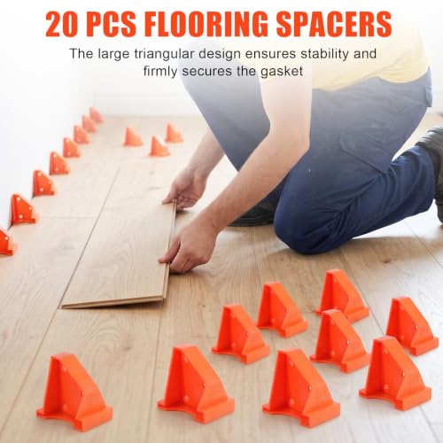 23Pcs Wood Flooring Installation Tool Kit with Ergonomic Handle Laminate