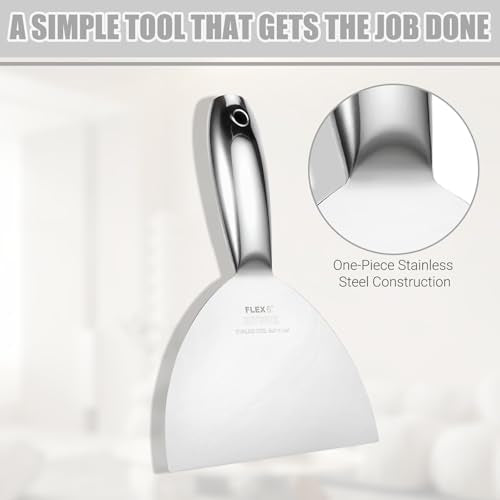 Putty Knife Set, 4Pcs 2",3",4",6" One Piece Putty Knives for Spackling - size: 2"3"4"6"