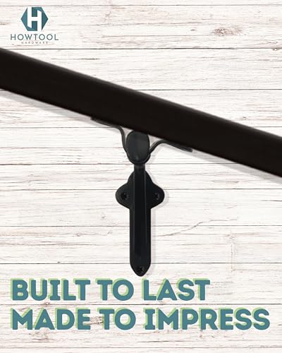 Commercial Handrail Bracket Wall Mounted Oil Rubbed Bronze Black, 3 Pack | HOWTOOL