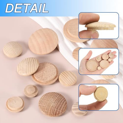 uxcell Wood Hole Plugs, 50 Pcs 30x25mm Wood Button Top Plugs Round Head Hardwood Furniture Plugs Screw Hole Plugs for Furniture Tables Chairs Cabinetry Crafts Projects - size: 30x25mm