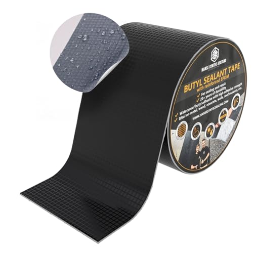 HSS Butyl Sealant Tape 4 Inch x 50 Feet Reinforced EPDM R2+