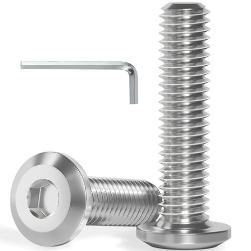 VGBUY M6-1.0 x 18 mm 70Pcs Flat Head Hex Socket Cap Screws Bolts,304 Stainless Steel 18-8,Full Thread,Hex Spanner Included(VG30105) - size: M6 x 18-70pcs