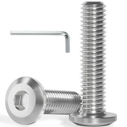 VGBUY M6-1.0 x 18 mm 70Pcs Flat Head Hex Socket Cap Screws Bolts,304 Stainless Steel 18-8,Full Thread,Hex Spanner Included(VG30105) - size: M6 x 18-70pcs
