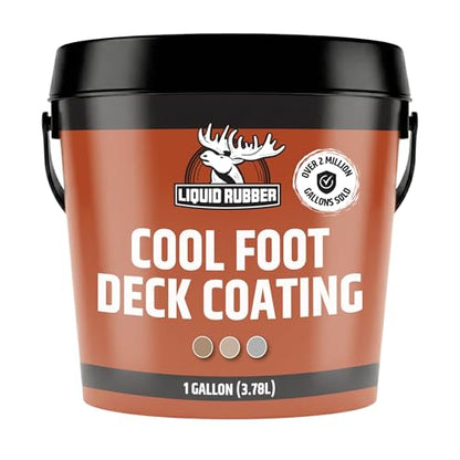 Liquid Rubber Cool Foot Pool Deck Coating, Cooling, Misty Grey, 1 Gallon - color: Misty Gray, size: 128 Fl Oz (Pack of 1)