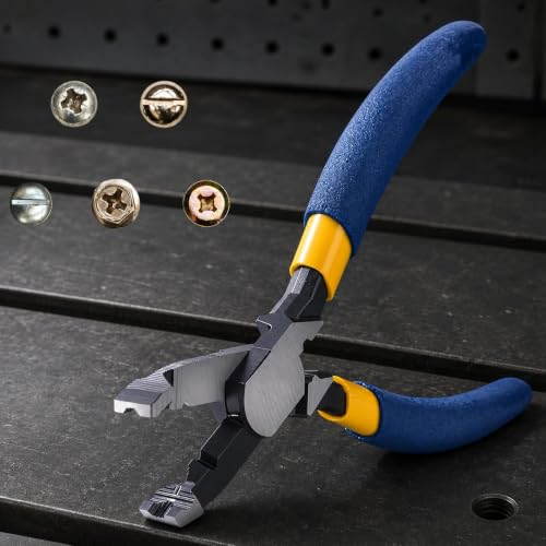 Multi-Function Screw Extractor Pliers for Stripped & Rusted Screws, Blue - color: Blue