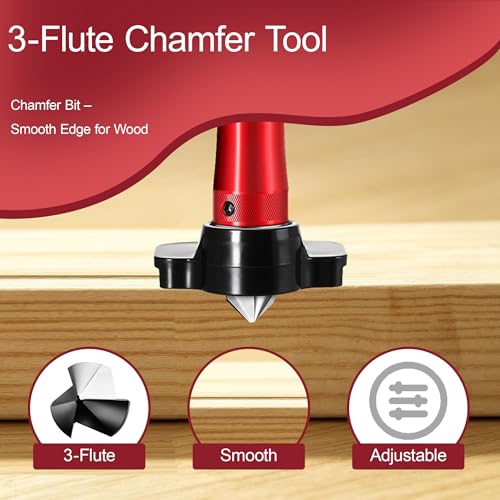 10 PCS Countersink Drill Bit Set – 82° Countersink Drill Bit and Adjustable Depth Stop Collar,4 Pcs 5/16", 2/5" Dual-Blade HSS Bits for Wood, Aluminum, Plastic, MDF, and Deck Installation