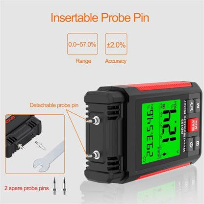 Digital Wood Moisture Meter Humidity Tester Hygrometer Timber Damp Detector LCD Display Cement Brick