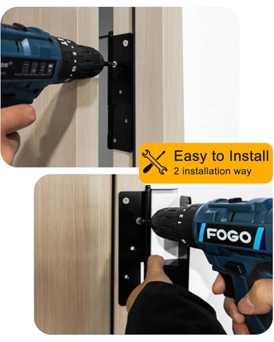 TUPSKY 2x4 Door Barricade Brackets, Foldable Heavy-Duty Holder, 2-Pack