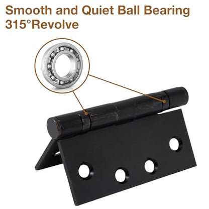 TDCHINGES Commercial Heavy Duty Door Hinges 4" x4.5" Oil Rubbed Brown NPR - color: Oil Rubbed Bronze, size: 2 Pack-BB