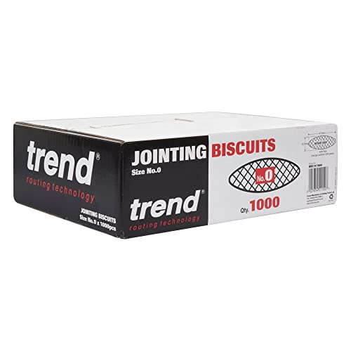 Trend 1000pcs Beechwood Joining Biscuits (No. 0) for Woodworking and Furniture Framing, BSC/0/1000 - size: 0, style: 1,000 Pack