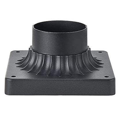 Outdoor Post Light Base, Pier Mount Base Adapter Black 1Pk - color: Matte Black-1PK